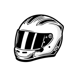 Fototapeta premium Racing Helmet Vector Illustration.