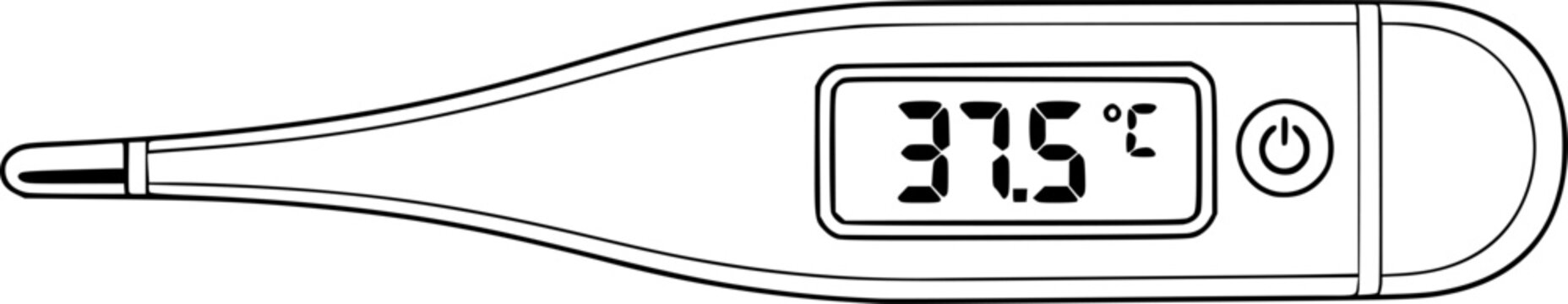 Digital thermometer icons vector design template simple and clean
