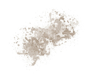 Obraz premium Brown Watercolor Stain Soft Artistic Texture Design Element On Transparent Background