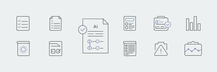 Minimalist AI governance symbols &ndash; Suitable for policy documentation.