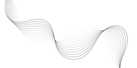 Abstract white and grey flowing wave lines and feather inspired swirl design suitable for business and technology wallpaper background. © MDKAWSAR