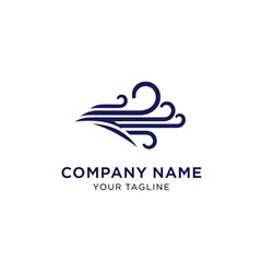 Modern Company Logo Template with Abstract Cloud Design.
