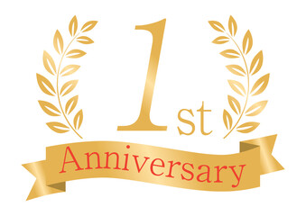 輝く月桂樹の1周年アイコン