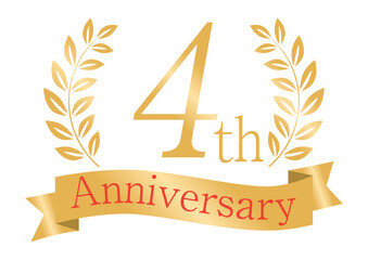 輝く月桂樹の4周年アイコン