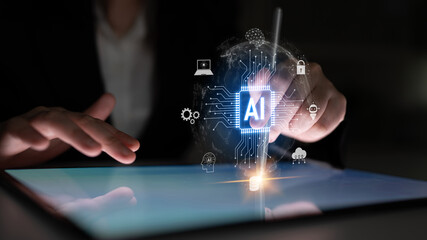 Global AI artificial intelligence transforms AI technology worldwide. Global artificial...