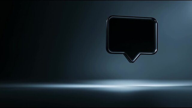 Explore the Meaning Behind Communication With Blank Speech Bubbles in a Dark Space While Focusing on Conversation Without Words