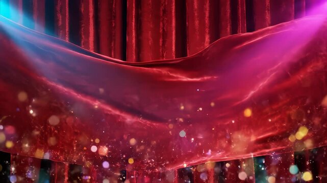 abstract soft red color curtain waving style background New quality universal motion dynamic animation colorful joyful music video footage