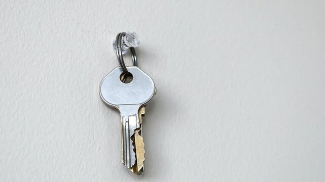 Hand Hanging Keys Back On Hook