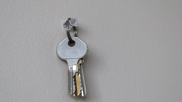 Hand Hanging Keys Back On Hook