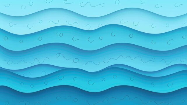 Oceanic Serenity: A soothing illustration of stylized ocean waves, painted in tranquil shades of blue, evoking a sense of calm and the serene beauty of the sea.