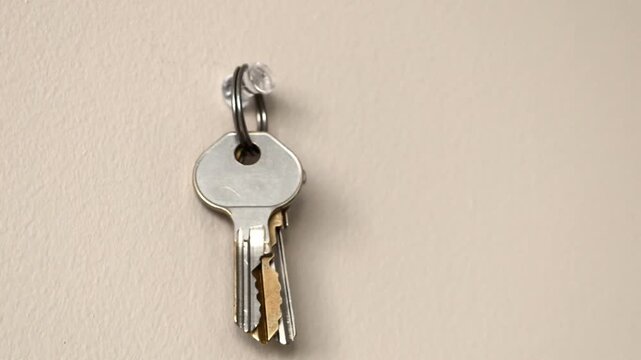 Hand Hanging Keys Back On Hook