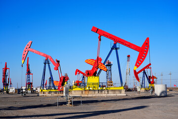 Oil pump in the outdoor work