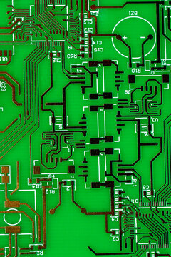 Circuit board showing component placement 
