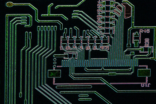 Black Circuit board abstract 