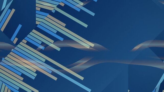 Abstract Blue Background with Moving Lines.