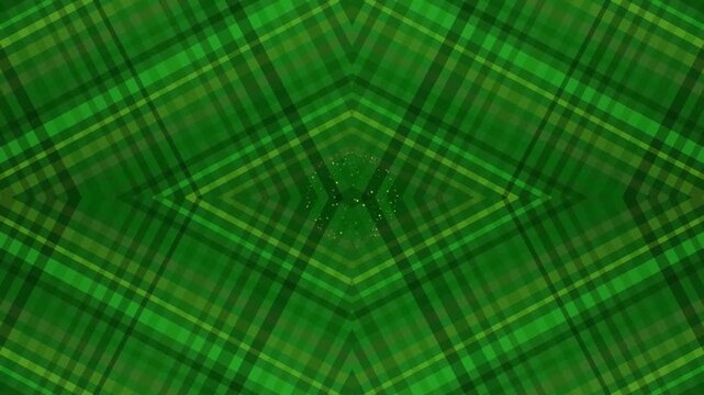 Green Plaid Pattern Background Animation.