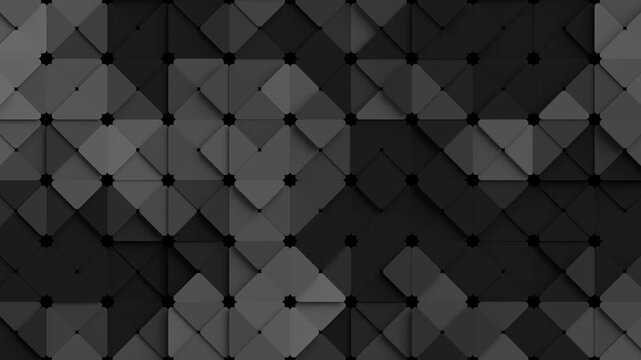 Dark Beveled Triangle Geometric Background 3D Animation