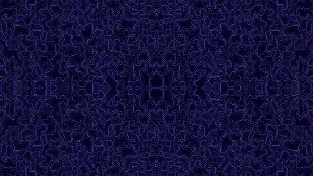 Intricate dark blue abstract pattern with delicate symmetrical digital lines texture