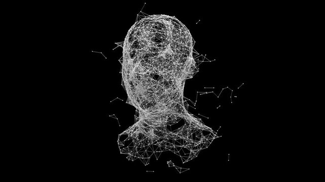 Artificial Intelligence Human Plexus Network 3D Animation