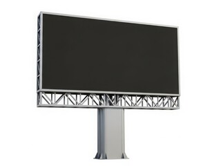 Fototapeta premium Large billboard structure standing tall against a white background