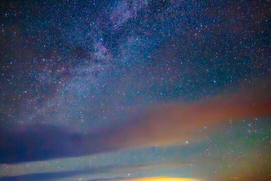 Milky Way over a forest, in Mexiquillo Durango, Sierra Madre Occidental Mexico