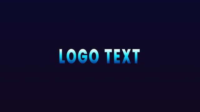 simple and cool animation of gradient text logo reveal