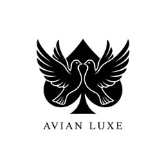 Obraz premium Luxury Avian Logo Design with Elegant Bird Silhouette.