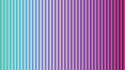 A visually striking pattern of numerous vertical lines transitioning smoothly from cool turquoise to warm purple colors © designboundary