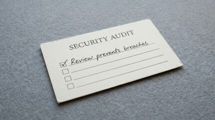 Security Audit Checklist with Review Completed