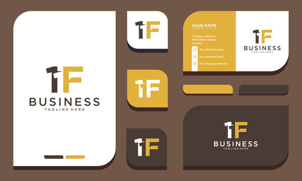 Business Identity Kit - Logo & Stationery with Monogram '1F'
