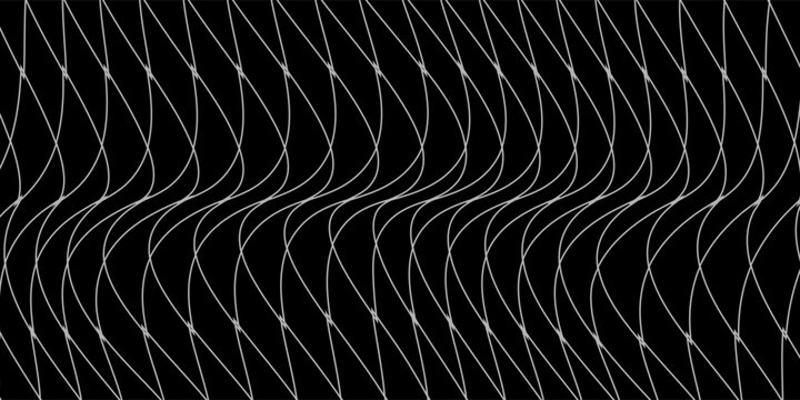 Net texture pattern on black background. Net texture pattern for backdrop and wallpaper. Realistic net pattern with black squares. Geometric background, vector illustration eps 10