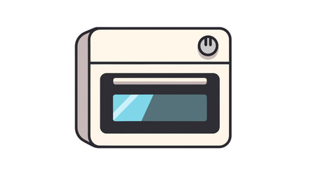 Fototapeta premium Oven Vector Illustration, Flat Design, Kitchen Appliance for Cooking, Isolated on White, Modern Design