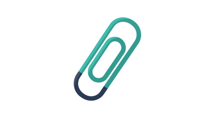 Obraz premium Paperclip Vector Illustration, Office Supplies Concept, Isolated Design Element