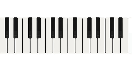 Fototapeta premium Piano keys image, photography, musical instrument, white and black, music concept, studio shot