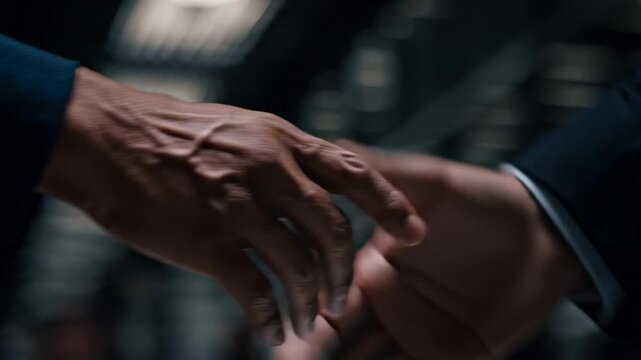 Business Partners Shaking Hands in Agreement.