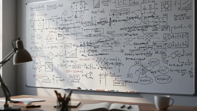 Equation-Filled Whiteboard