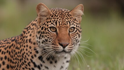 Fototapeta premium close up portrait of a leopard