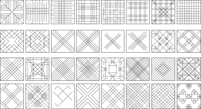 Collection of technical engineering and construction blueprint drawings