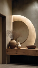 wine cellar with wine glass