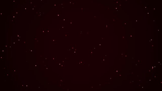 A deep crimson red background is subtly textured with a multitude of tiny, scattered pink and red particles, resembling embers, fireflies, or a bokeh effect in a dark, atmospheric setting