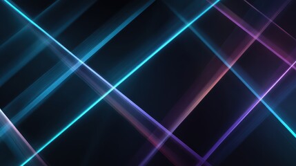 Abstract Neon Lines Background. Dynamic Glowing Tech Design