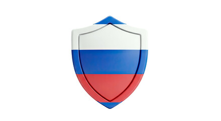 3D Russian Flag Shield