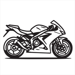 Obraz premium motorcycle on white background