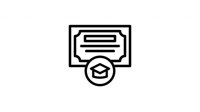 certificate animated icon