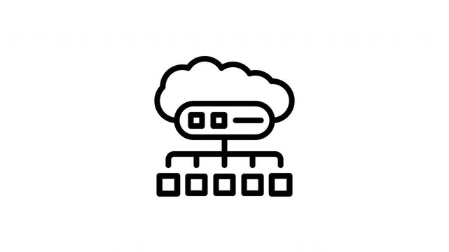 cloud algorithm animated icon