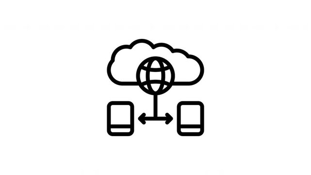 cloud network animated icon