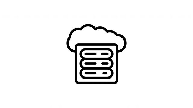 cloud server animated icon