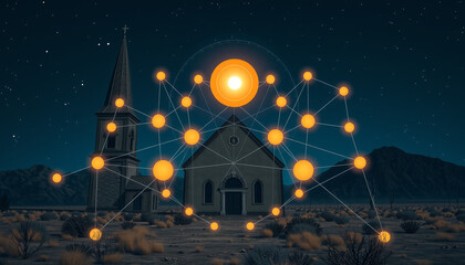 Fototapeta premium Cosmic Church Network