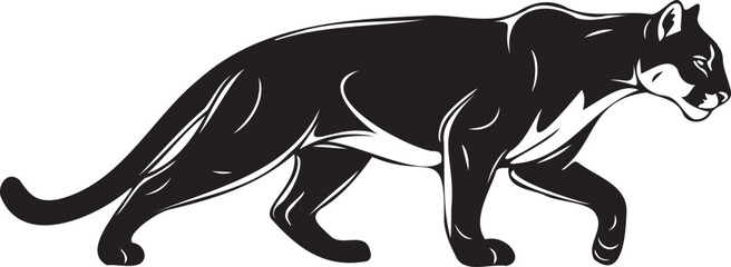 Black panther silhouette vector illustration for wildlife concepts ©  SILHOUETT HUB