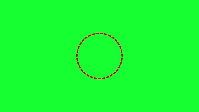 red dashed arrow direction path animation with circle highlight navigation pointer route indicator 4k motion graphic